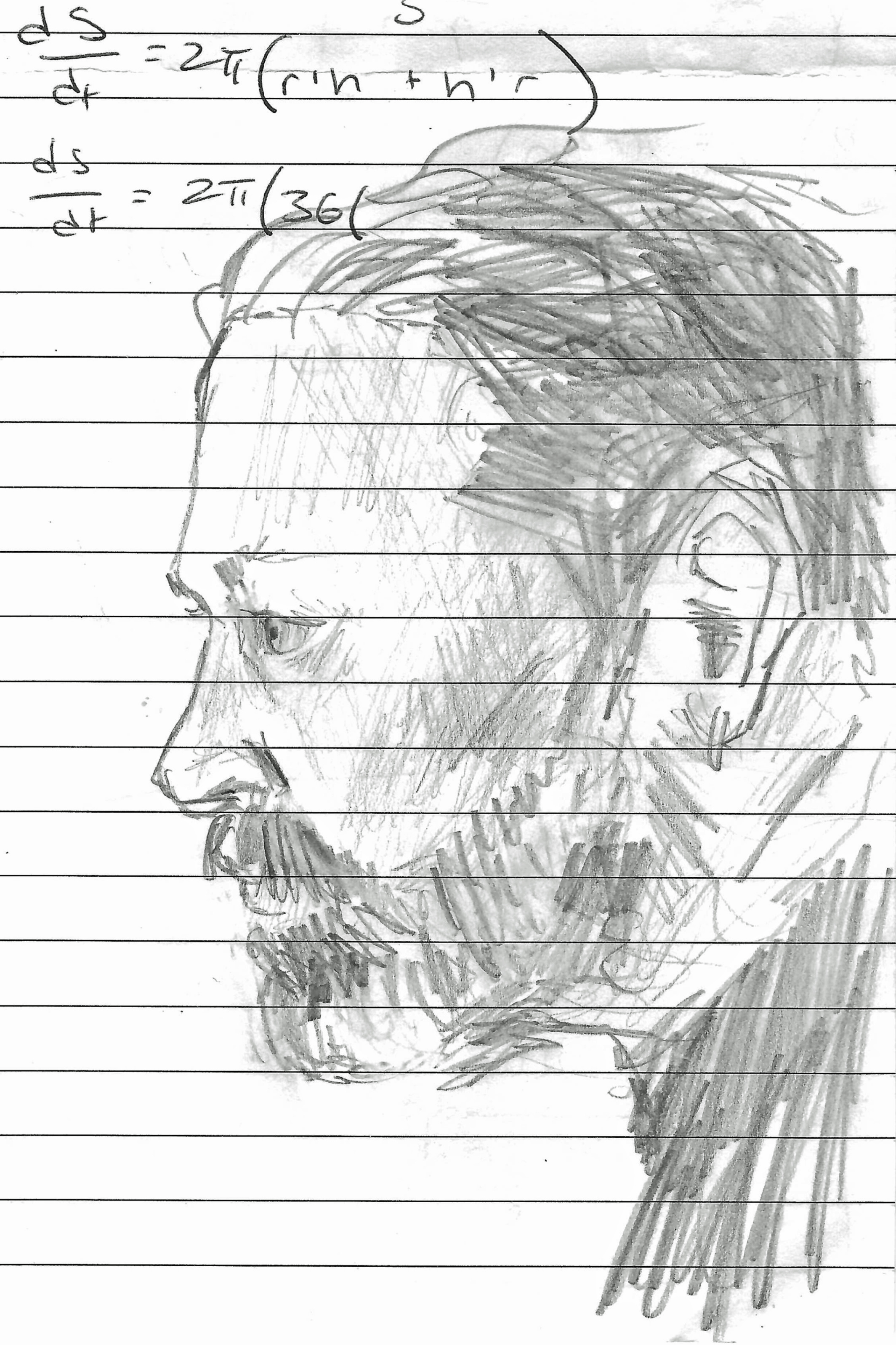 Portrait of John Thornley, sketch by Sofia
